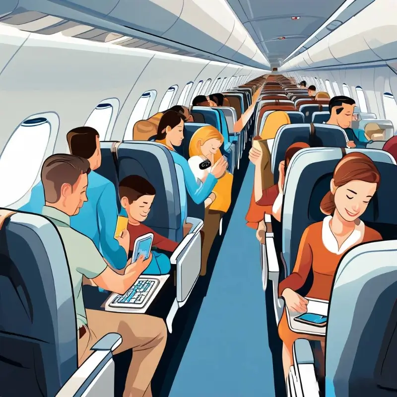 Turn off electronic devices during flight