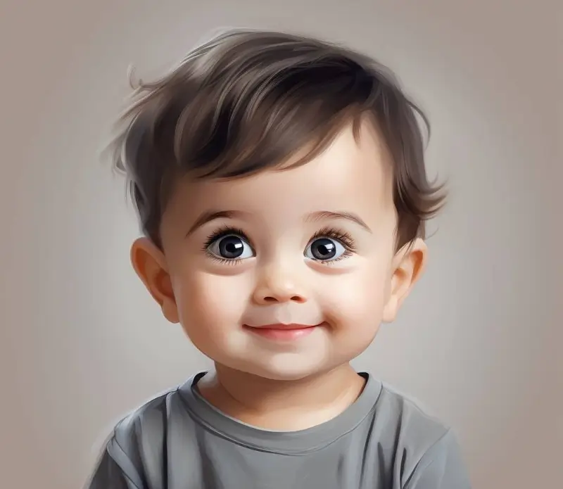 cute big eyes of kids